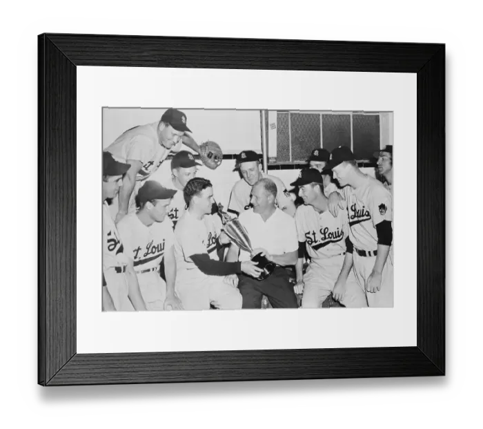 Framed Print : Bill Veeck Receives Trophy Framed Print : Bill Veeck Receives Trophy