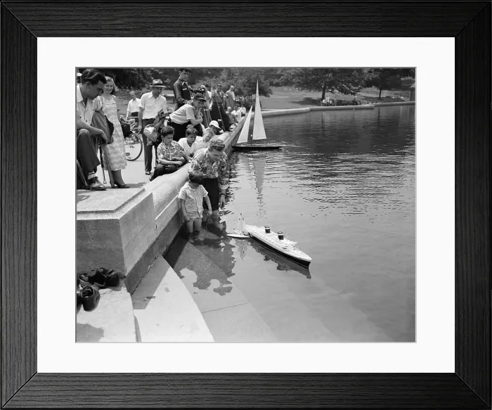Framed Print : S.S. United States Model on Maiden Voyage
