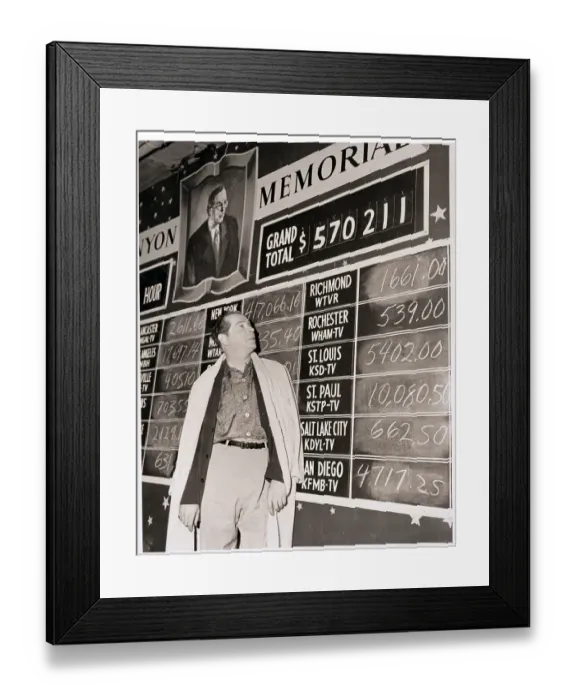 Framed Print : Milton Berle After His Cancer Marathon Framed Print : Milton Berle After His Cancer Marathon