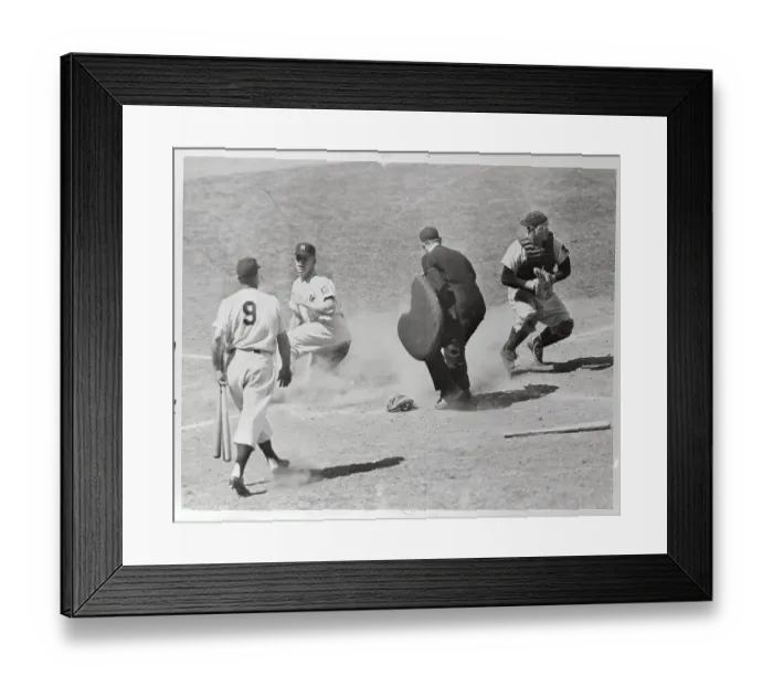 Framed Print : Giant Baseball Players in Action
