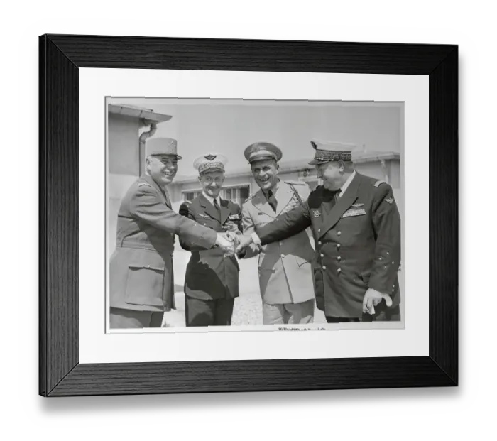Framed Print : Matthew Ridgway with Other Officers Framed Print : Matthew Ridgway with Other Officers