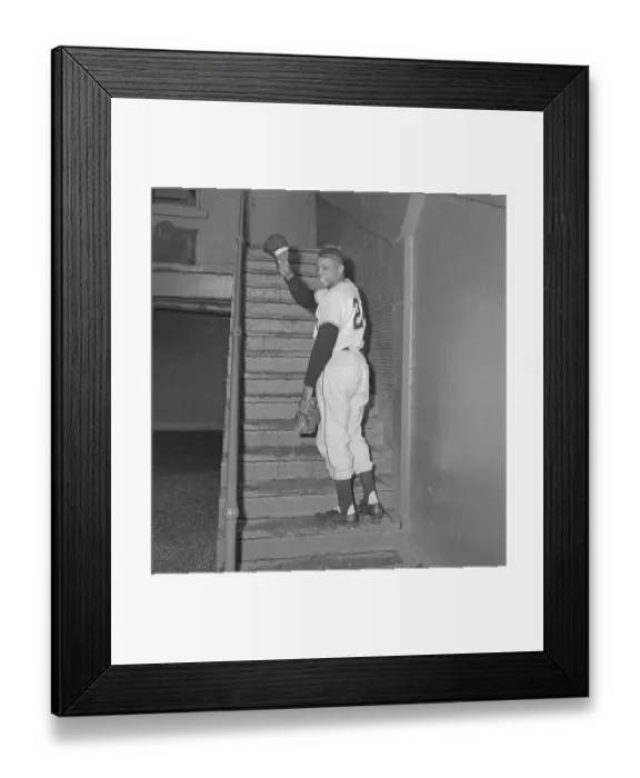 Framed Print : Willie Mays Entering Staircase Framed Print : Willie Mays Entering Staircase