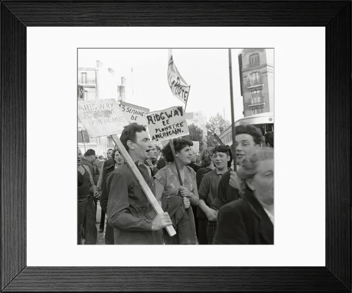 Framed Print : French Demonstrators Protesting Against American NATO Commander Matthew Ridgway Framed Print : French Demonstrators Protesting Against American NATO Commander Matthew Ridgway