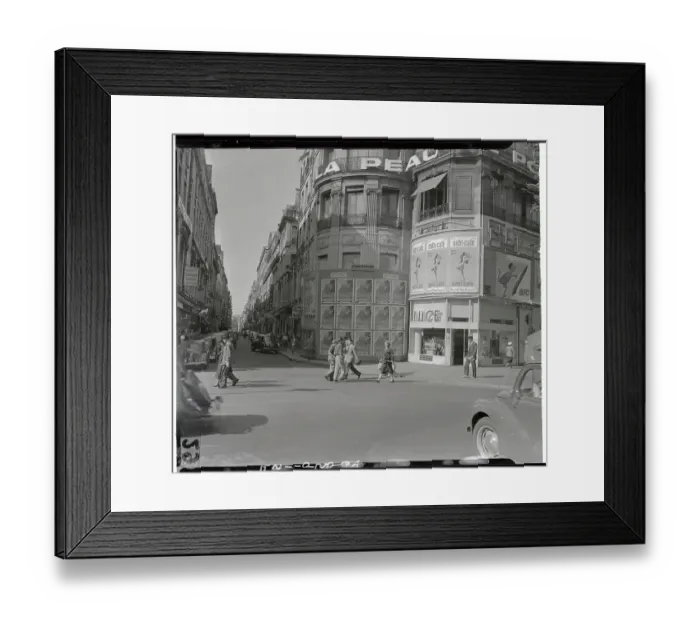 Framed Print : Posters on Buildings in France Framed Print : Posters on Buildings in France