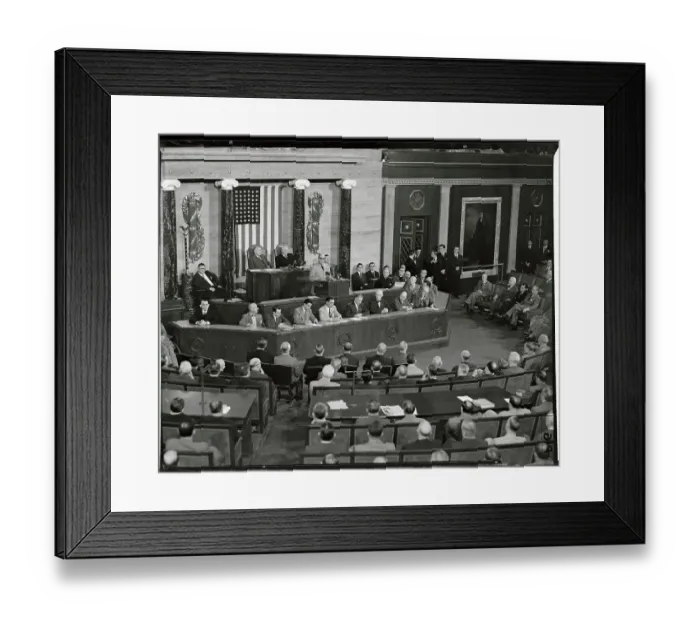 Framed Print : Matthew Ridgeway Speaking in Congress Framed Print : Matthew Ridgeway Speaking in Congress