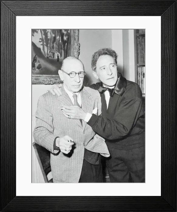 Framed Print : Igor Stravinsky and Jean Cocteau Embracing Framed Print : Igor Stravinsky and Jean Cocteau Embracing
