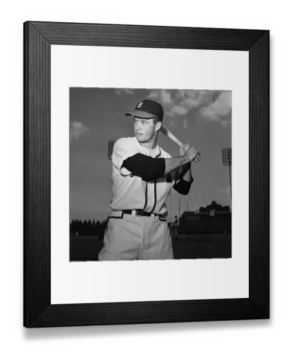 Framed Print : Ed Mathews Posing In Batting Stance Framed Print : Ed Mathews Posing In Batting Stance