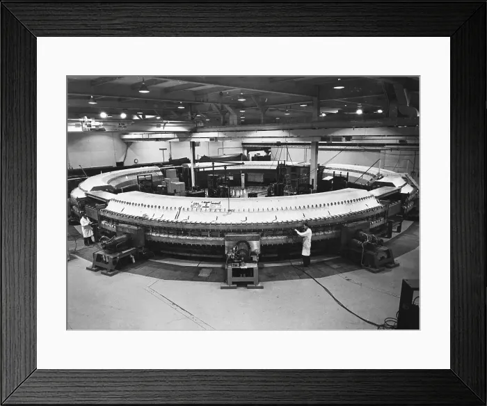 Framed Print : General View Of Cosmotron Construction