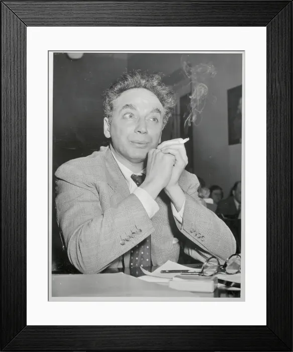 Framed Print : Clifford Odets Sitting and Smoking Framed Print : Clifford Odets Sitting and Smoking