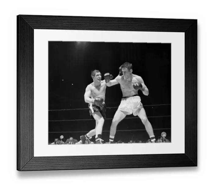 Framed Print : Rocky Castellani and Billy Graham Boxing in Action Framed Print : Rocky Castellani and Billy Graham Boxing in Action
