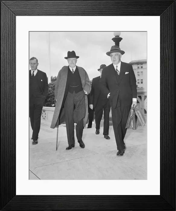 Framed Print : Philip Perlman and John W Davis Walking Together Framed Print : Philip Perlman and John W Davis Walking Together
