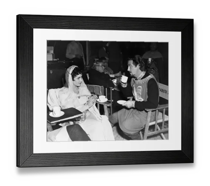Framed Print : Liz and Robert Taylor Having Tea Framed Print : Liz and Robert Taylor Having Tea