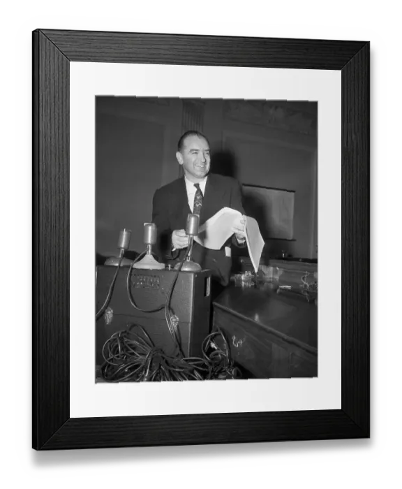Framed Print : Joseph McCarthy Recording Testimony Framed Print : Joseph McCarthy Recording Testimony