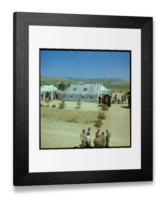Framed Print : Military Officials Standing Near Tents Framed Print : Military Officials Standing Near Tents