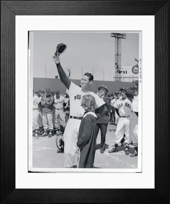 Framed Print : Ted Williams Waving to Crowd Framed Print : Ted Williams Waving to Crowd