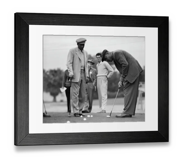 Framed Print : Joe Louis Golfing with Bill Spiller Framed Print : Joe Louis Golfing with Bill Spiller