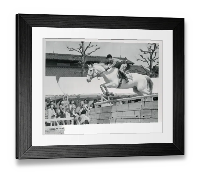 Framed Print : Prince Akihito Riding Horse Framed Print : Prince Akihito Riding Horse
