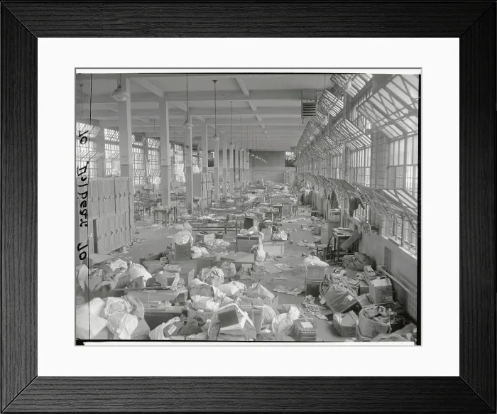 Framed Print : Interior View of Wrecked Prison After Mutiny Framed Print : Interior View of Wrecked Prison After Mutiny