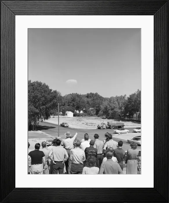 Framed Print : People Watching Atomic Testing Framed Print : People Watching Atomic Testing