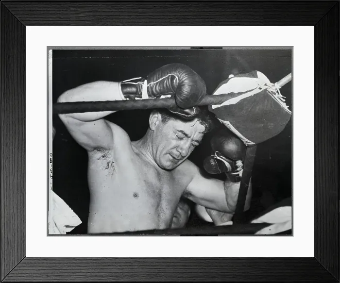 Framed Print : Rocky Graziano Weeps After Losing Fight Framed Print : Rocky Graziano Weeps After Losing Fight