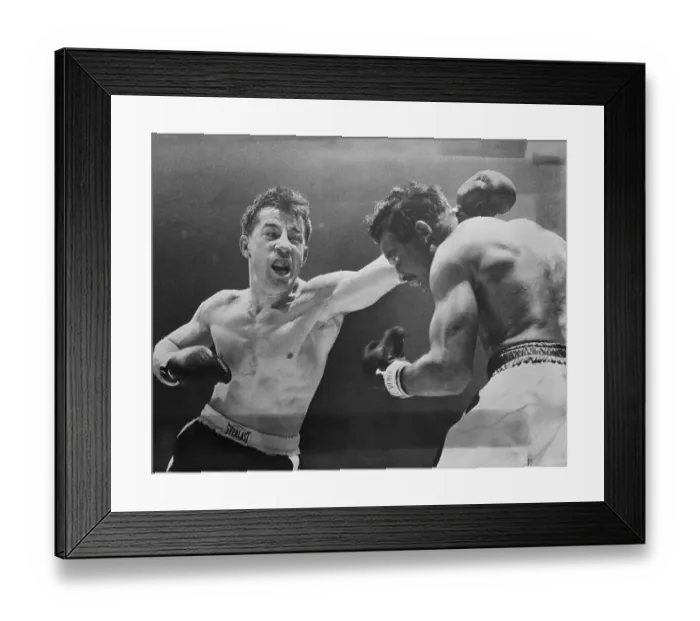 Framed Print : Rocky Graziano and Sugar Ray Robinson Boxing Framed Print : Rocky Graziano and Sugar Ray Robinson Boxing