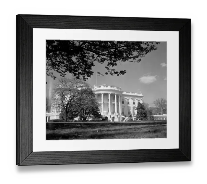Framed Print : Exterior View of the White House Framed Print : Exterior View of the White House