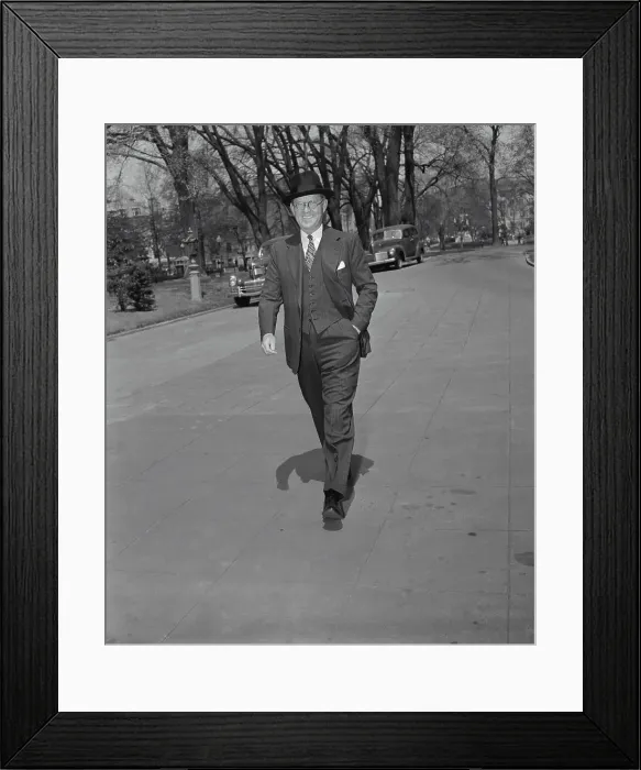 Framed Print : Joseph Patrick Kennedy Walking Near White House Framed Print : Joseph Patrick Kennedy Walking Near White House