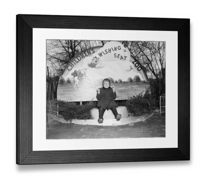 Framed Print : Girl Seated on Wishing Stone Framed Print : Girl Seated on Wishing Stone
