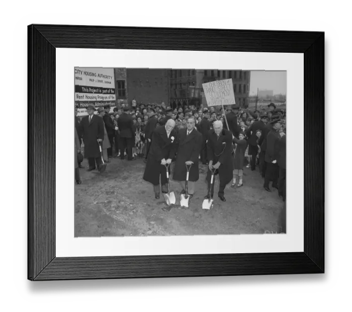Framed Print : Ground Breaking Ceremonies For Baruch Houses Framed Print : Ground Breaking Ceremonies For Baruch Houses