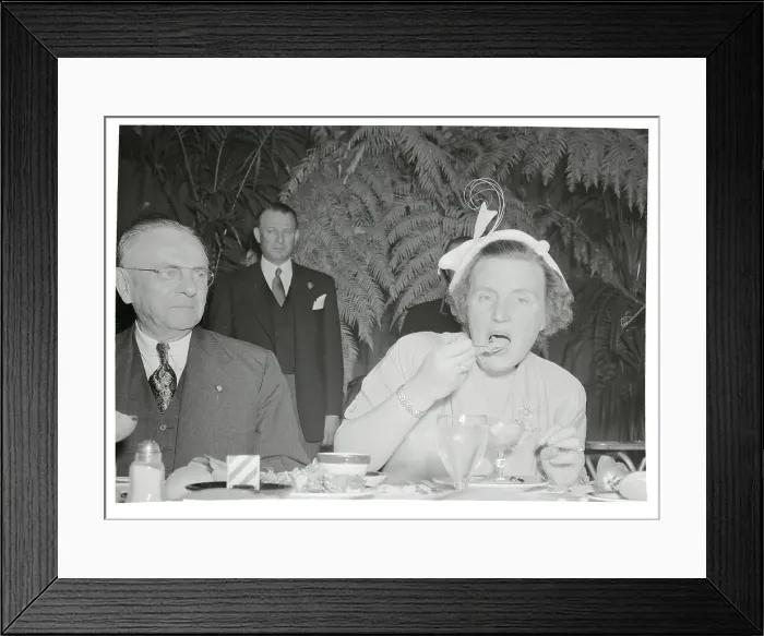 Framed Print : Prince Bernhard Eating with Queen Juliana Framed Print : Prince Bernhard Eating with Queen Juliana