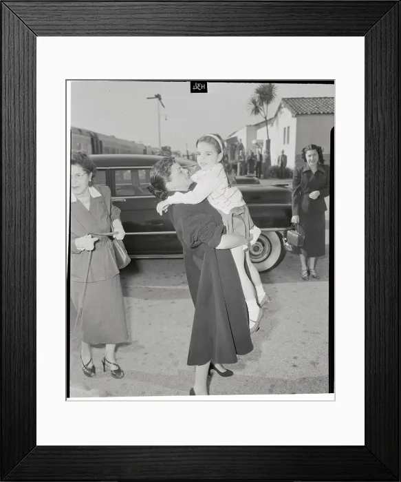 Framed Print : Judy Garland Holding and Embracing Her Daughter Liza