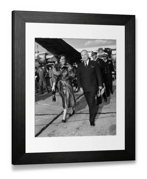 Framed Print : Harry Truman Escorting Queen Juliana Framed Print : Harry Truman Escorting Queen Juliana