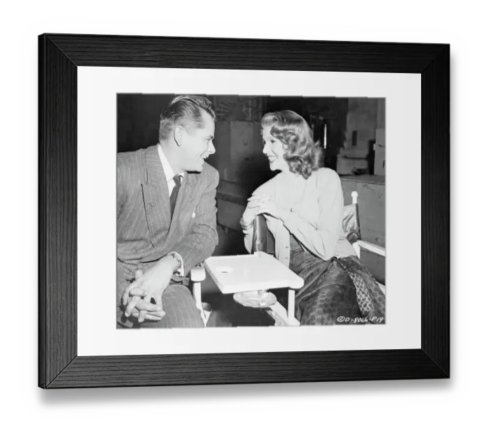 Framed Print : Glenn Ford and Rita Hayworth Between Takes Framed Print : Glenn Ford and Rita Hayworth Between Takes