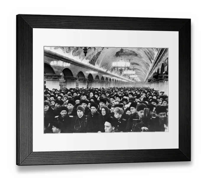 Framed Print : Crowd Gathered in Subway Station Framed Print : Crowd Gathered in Subway Station