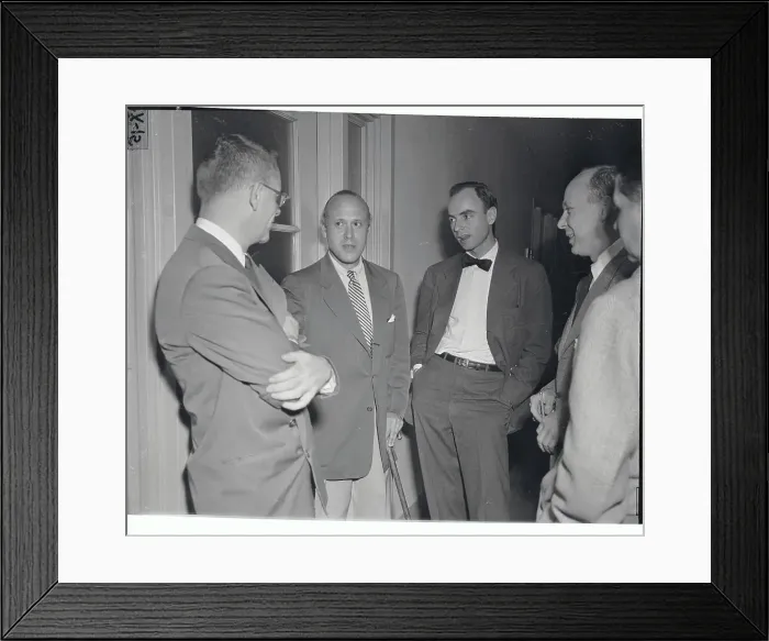 Framed Print : Nathan Feinsinger Talking to Reporters Framed Print : Nathan Feinsinger Talking to Reporters