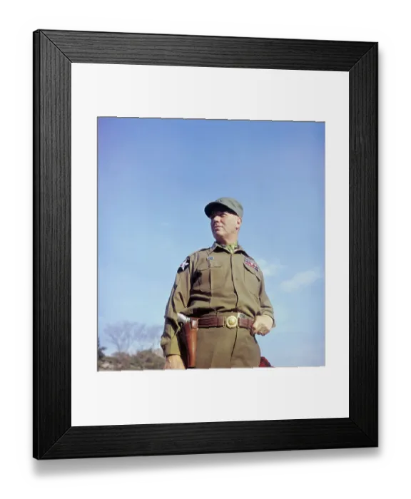 Framed Print : General James A. Van Fleet in Fatigue Uniform Framed Print : General James A. Van Fleet in Fatigue Uniform