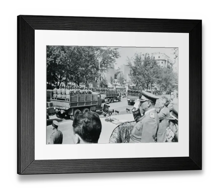 Framed Print : Marshal Tito Saluting Parade Framed Print : Marshal Tito Saluting Parade