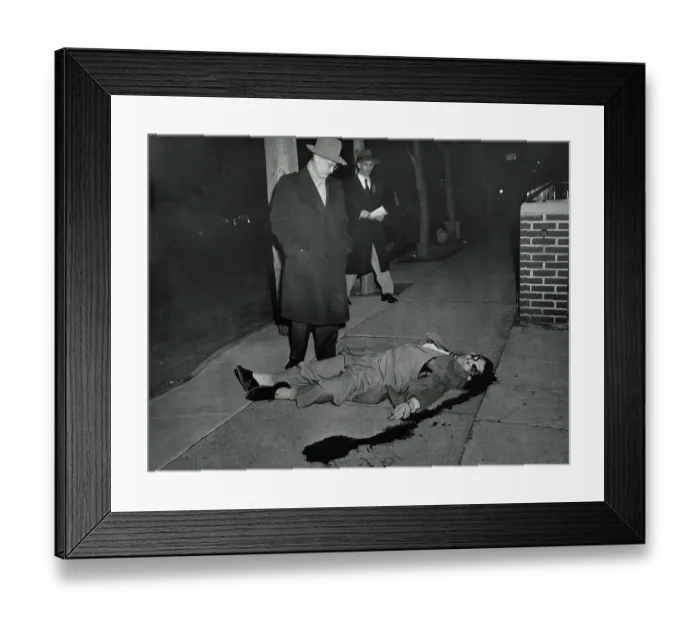 Framed Print : Attorney Looking at a Body Framed Print : Attorney Looking at a Body