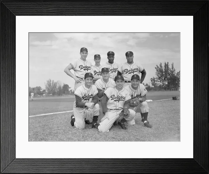 Framed Print : Members of Dodgers Team Framed Print : Members of Dodgers Team
