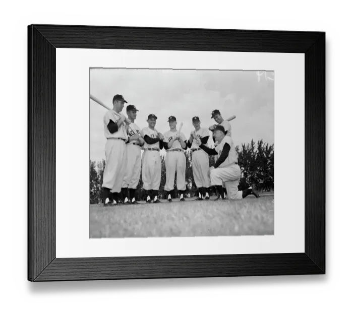 Framed Print : Mickey Mantle Lining Up with Other Yankee Outfielders Framed Print : Mickey Mantle Lining Up with Other Yankee Outfielders