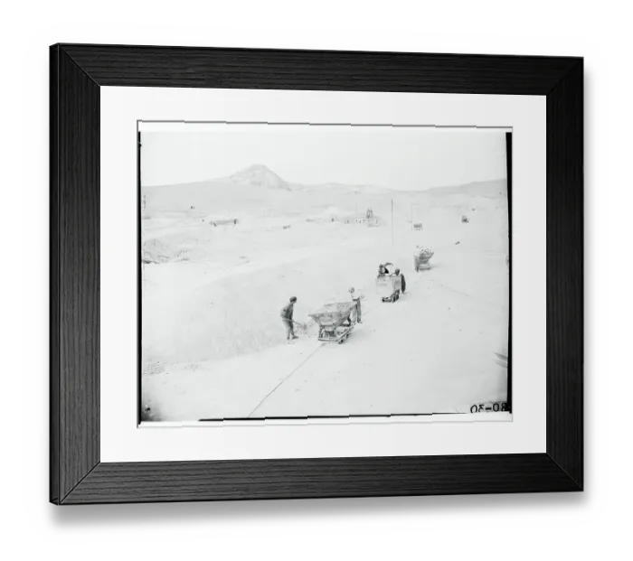 Framed Print : Men Loading Trolleys Framed Print : Men Loading Trolleys