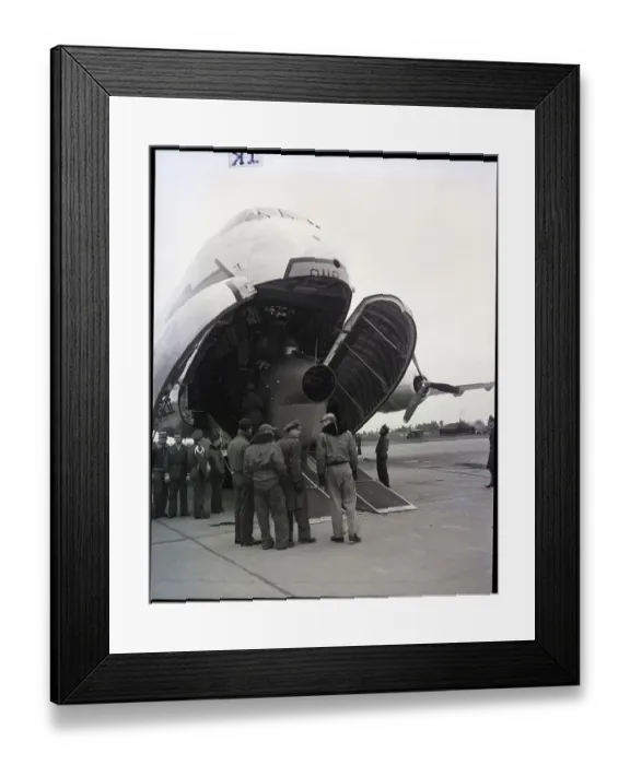 Framed Print : Cargo Plane Opens To Reveal Helecopter Framed Print : Cargo Plane Opens To Reveal Helecopter