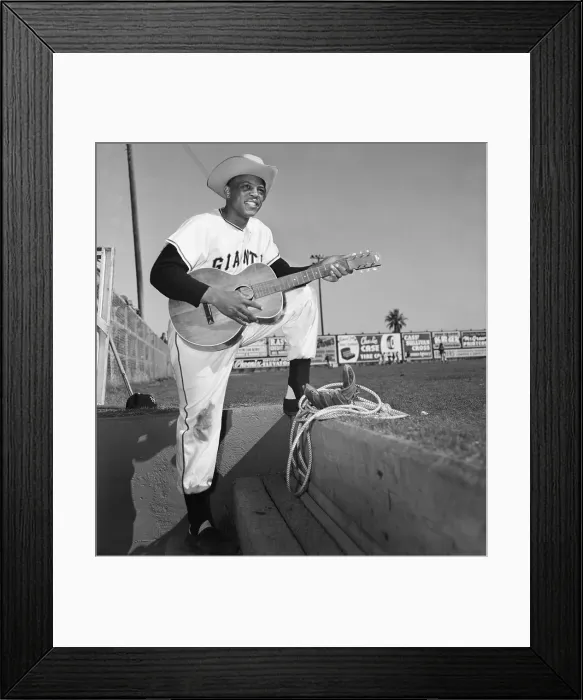 Framed Print : Willie Mays Turns Cowboy Crooner Framed Print : Willie Mays Turns Cowboy Crooner