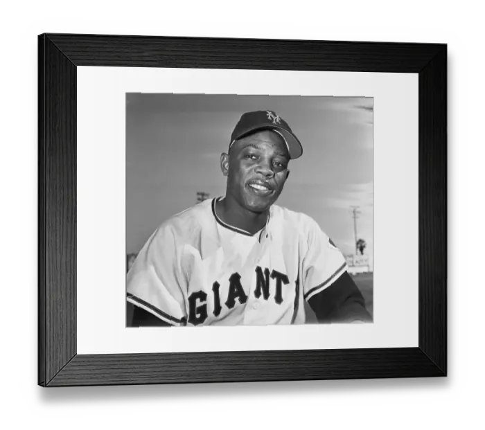 Framed Print : Baseball Player Willie Mays in Uniform