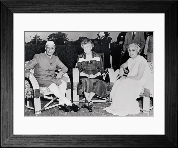 Framed Print : Eleanor Roosevelt Sitting with Indian Leaders Framed Print : Eleanor Roosevelt Sitting with Indian Leaders