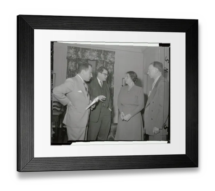 Framed Print : Golda Meir Speaking with Reporters Framed Print : Golda Meir Speaking with Reporters