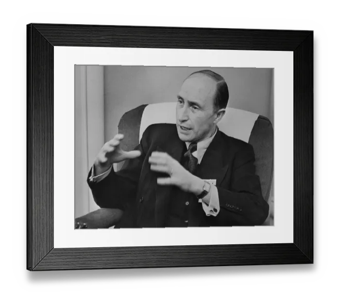 Framed Print : Konrad Adenauer, Jr. Gesturing Framed Print : Konrad Adenauer, Jr. Gesturing