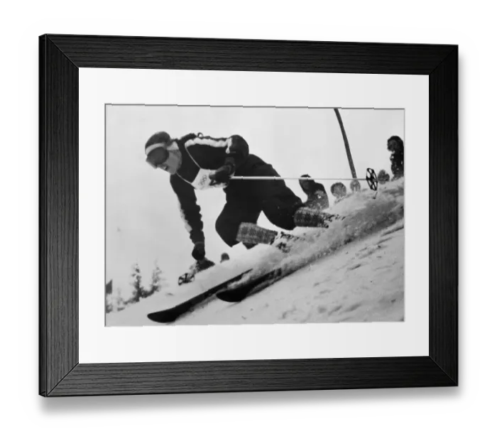 Framed Print : Andrea Lawrence Skiing at 1952 Winter Olympics Framed Print : Andrea Lawrence Skiing at 1952 Winter Olympics