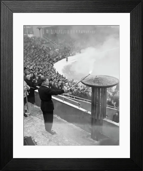 Framed Print : Egil Nansen Lighting The Olympic Torch Framed Print : Egil Nansen Lighting The Olympic Torch