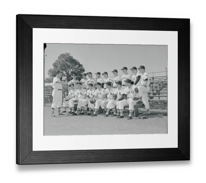 Framed Print : Boston Red Sox Manager and Players at Camp Framed Print : Boston Red Sox Manager and Players at Camp